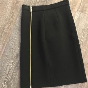 Black Reiss skirt with zipper detail